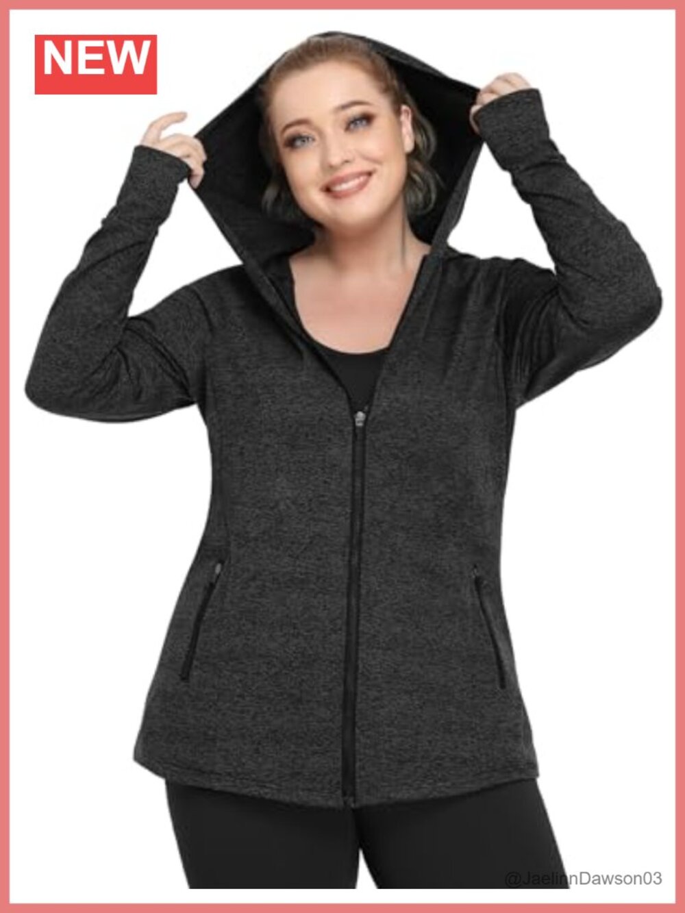 Plus Size Fleece Jacket Full Zip Hoodie Zip Up Polar Fleece Winter Coat